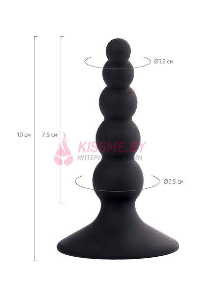 Анальная втулка POPO Pleasure by TOYFA Bootes силикон черная /Код 731434