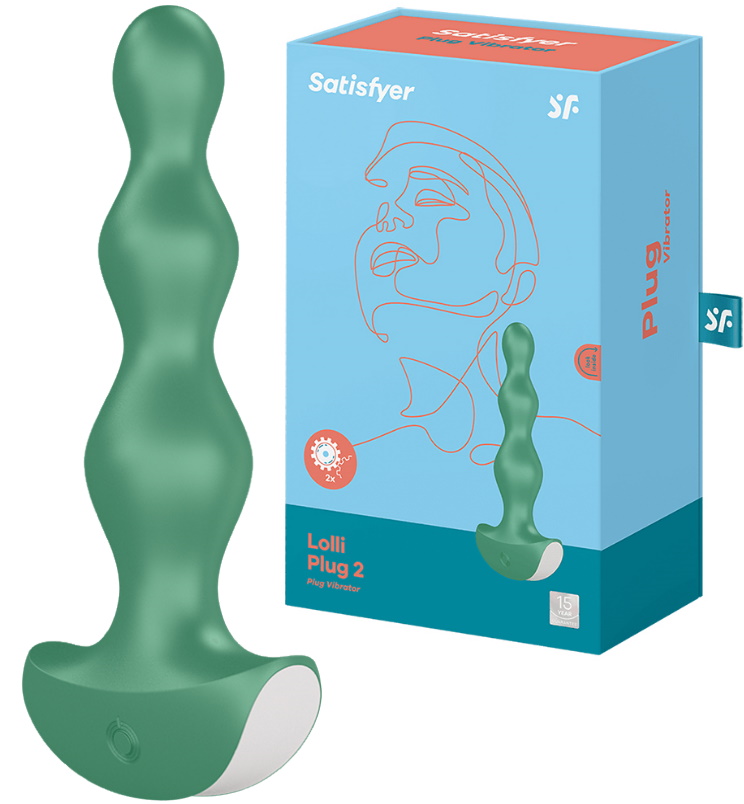 Анальная виброёлочка Satisfyer Lolli Plug 2 зеленая